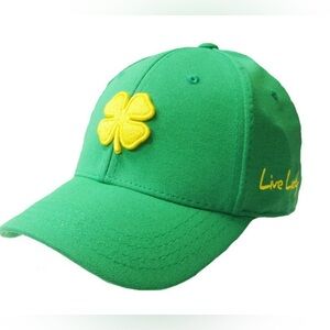 Black Clover Live Lucky - Top Golf Green & Yellow Baseball Hat Cap (NWT)